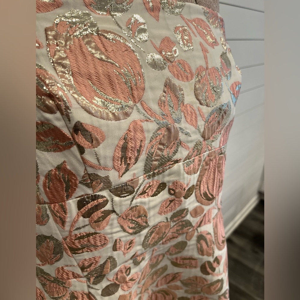 Kate Spade Floral Bud Brocade Strapless Dress – Rosebud Pink (Size 14) - Picture 4 of 11
